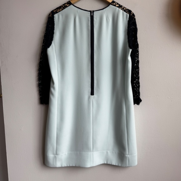 CLUB MONACO Long Sleeve Mint & Navy Mini Dress - Size 8 - Picture 3 of 6